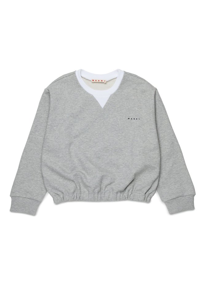 Marni Kids 로고 프린트 크루넥 스웨트셔츠