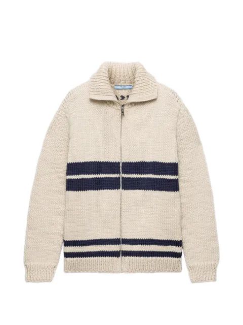 PRADA 울 집업 가디건
