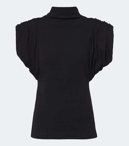 MUGLER 하이넥 울 혼합 탑