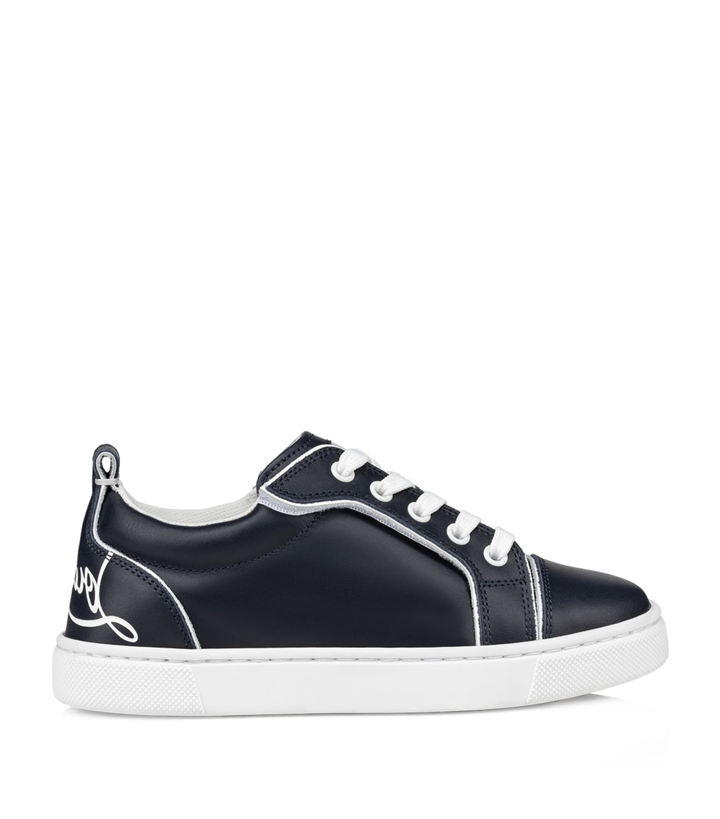 Christian Louboutin Kids 퍼니토 가죽 스니커즈