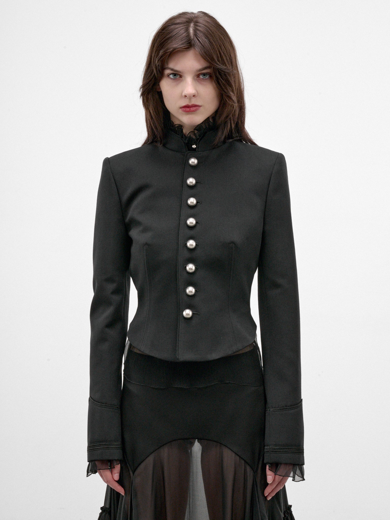 Ann Demeulemeester 폴리나 울 가바르딘 자켓