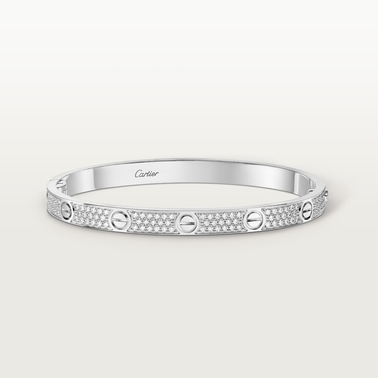 CARTIER 러브 브레이슬릿 미디엄 모델 파베 세팅