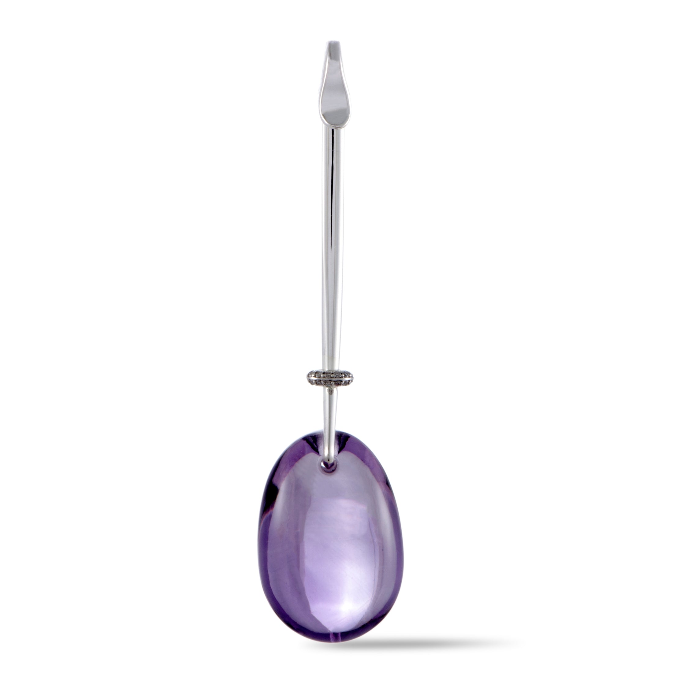 Georg Jensen 비비안나 실버 자수정 다이아몬드 펜던트
