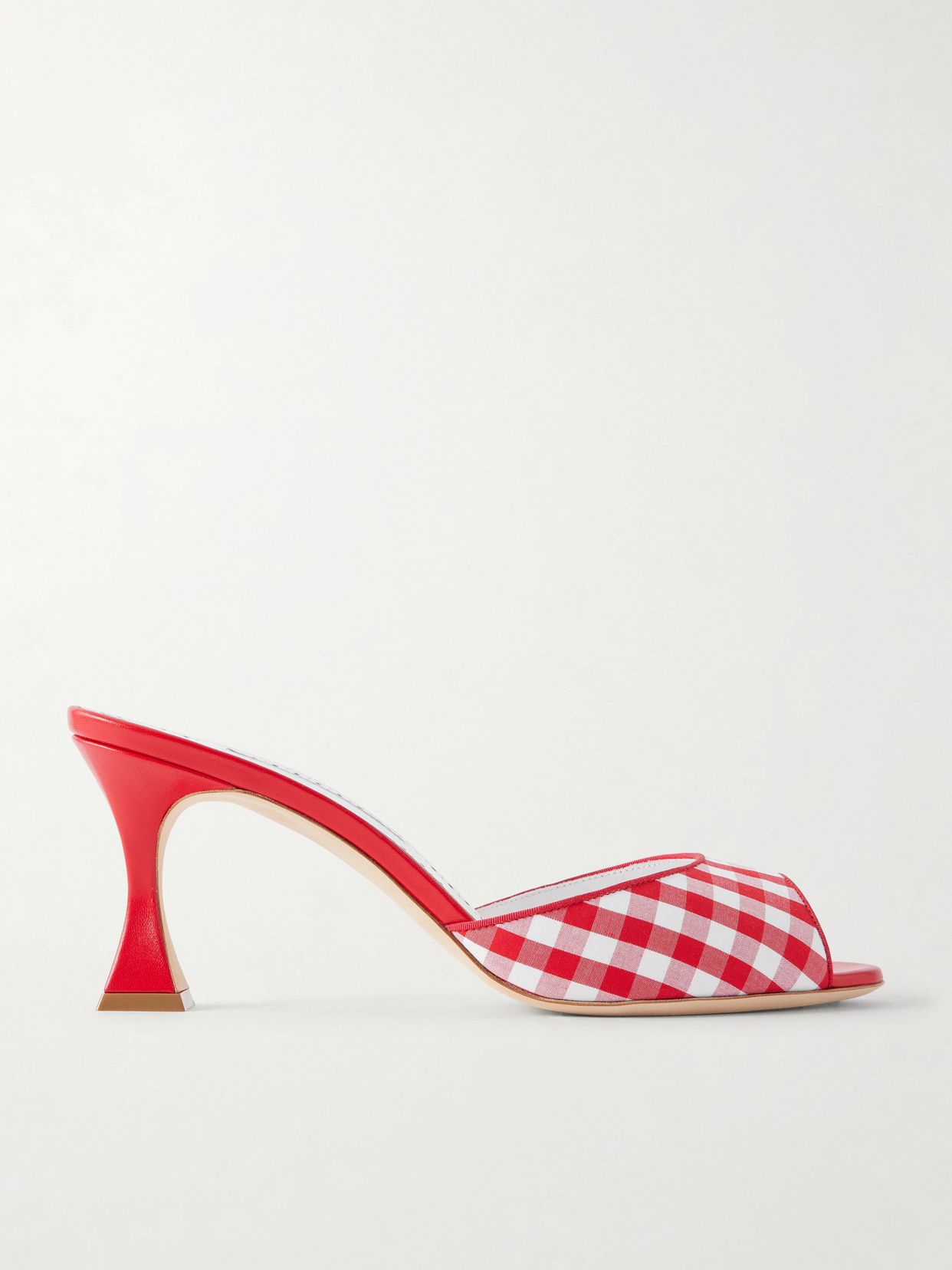 Manolo Blahnik 자다라 70 체크 직조 샌들