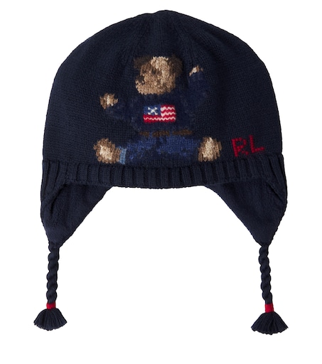 POLO RALPH LAUREN 베이비 폴로 베어 인타르시아 코튼 비니
