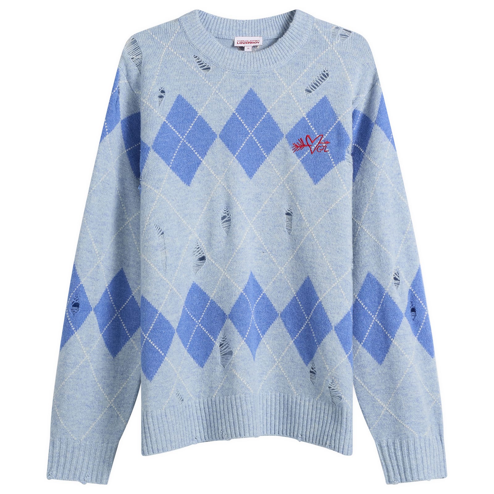 ダメージ アーガイル ジャンパー | CHARLES JEFFREY LOVERBOY | FETCHING