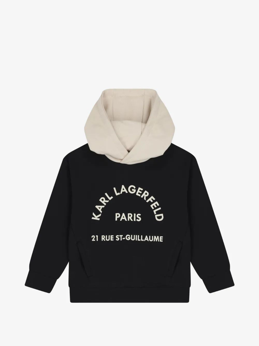 Karl Lagerfeld Kids 로고 프린트 후드티