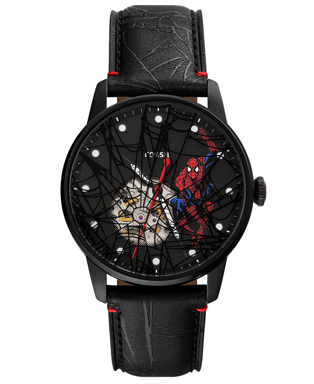 FOSSIL 남성 마블 x 한정판 스파이더맨 시계 42mm