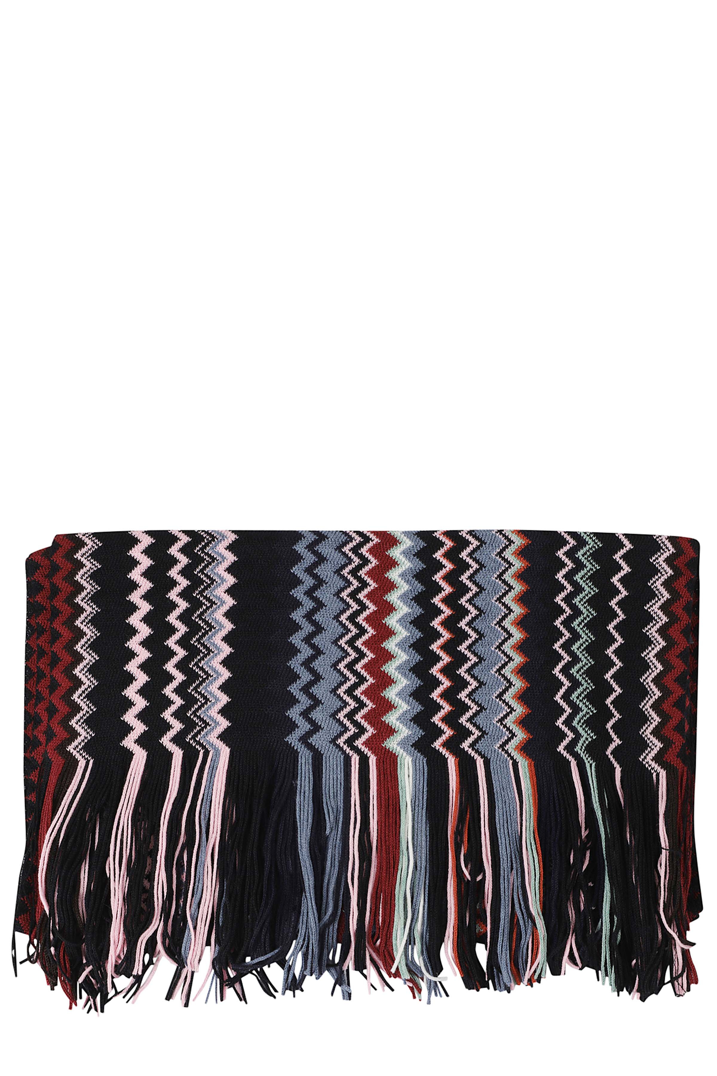 MISSONI 투톤 지그재그 프린지 울 혼합 스카프
