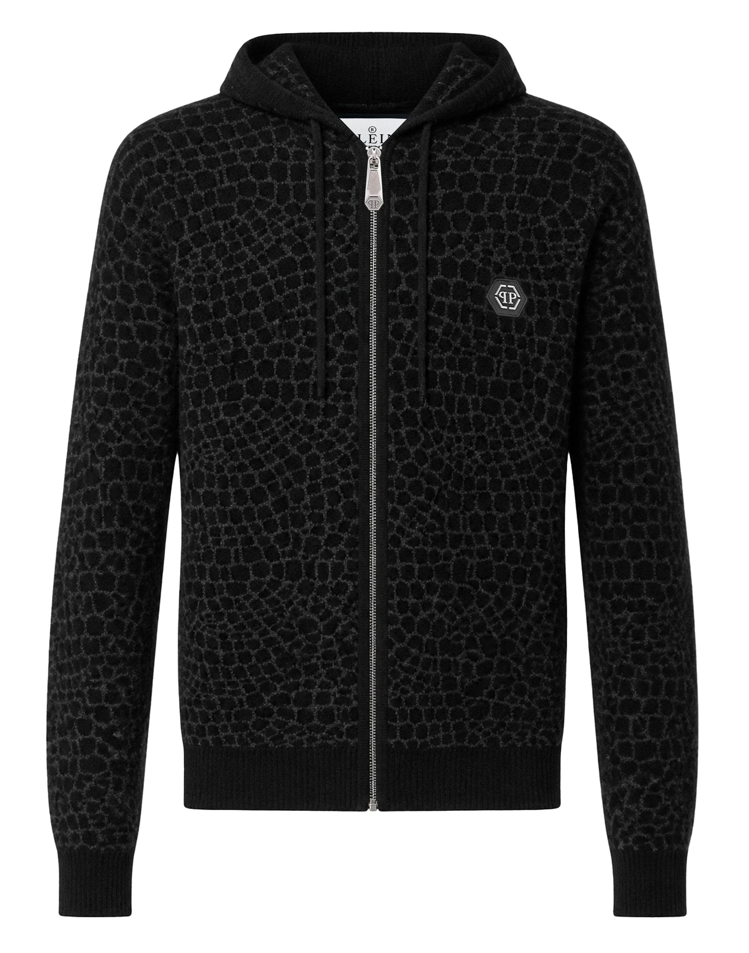 PHILIPP PLEIN 울 캐시미어 집업 후드