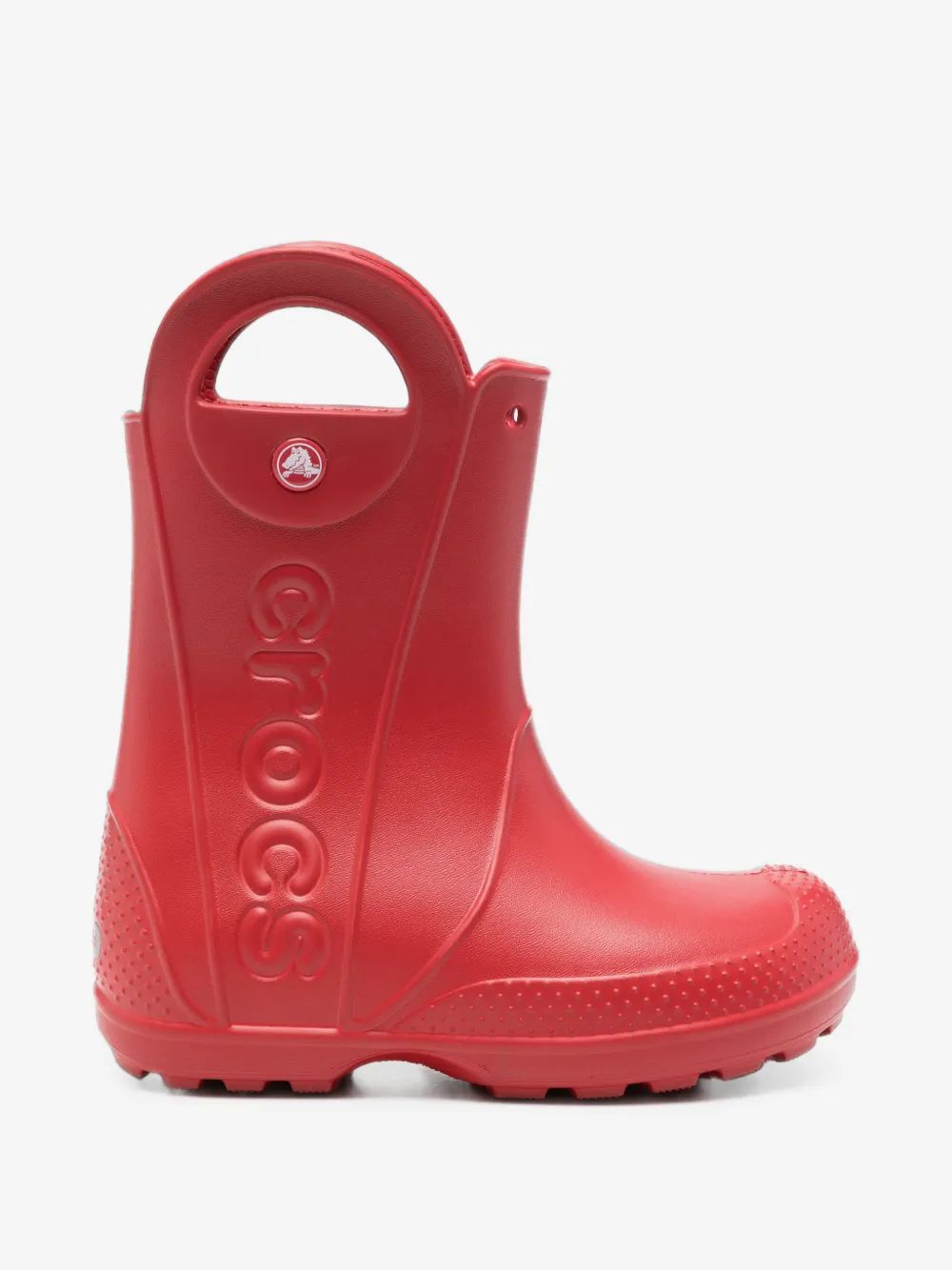 Crocs Kids 로고 엠보스 핸들 웰리 부츠