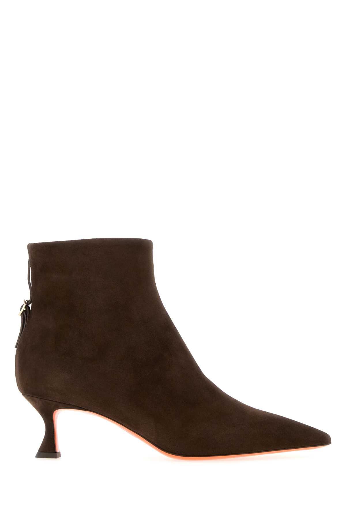 SANTONI 브라운 스웨이드 줄리 앵클부츠