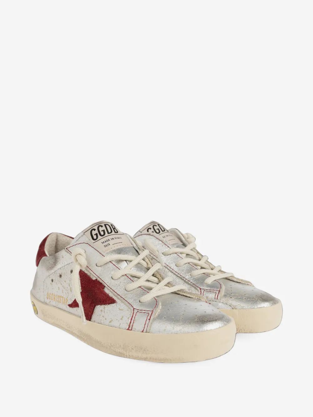 Golden Goose Kids 슈퍼스타 디스트레스드 스니커즈