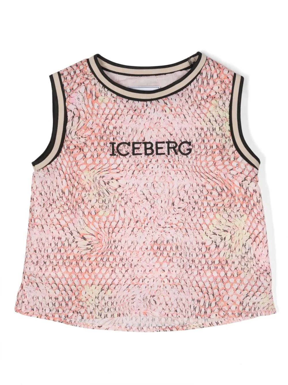 Iceberg Kids 스네이크스킨 프린트 코튼 탱크탑