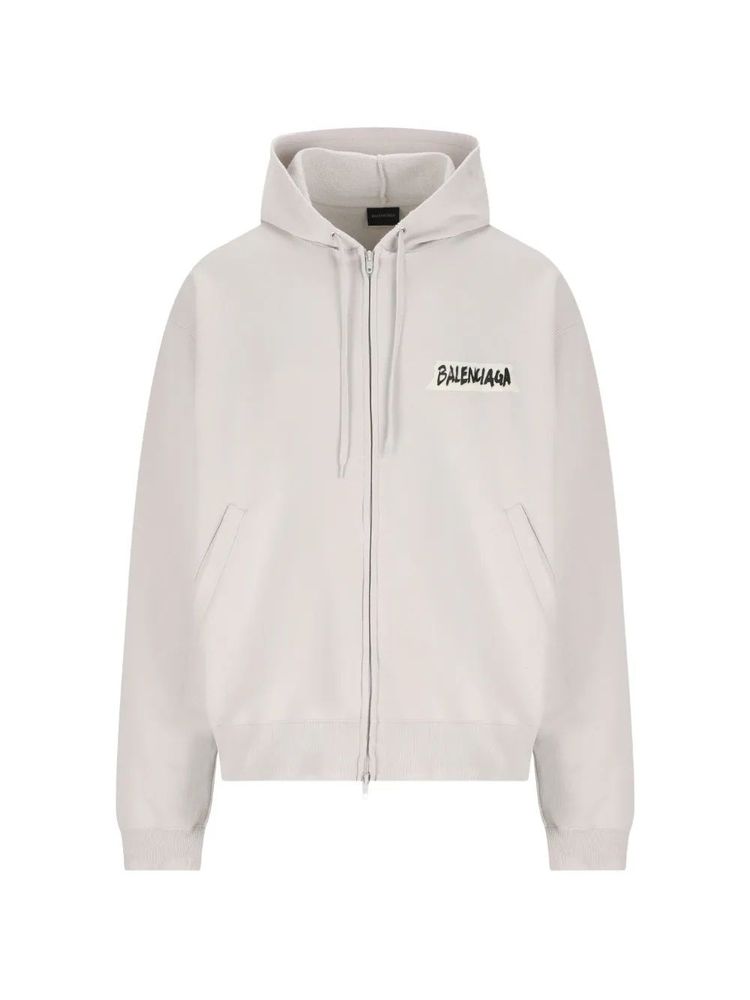 BALENCIAGA 마스킹 테이프 오버사이즈 집업 후드티