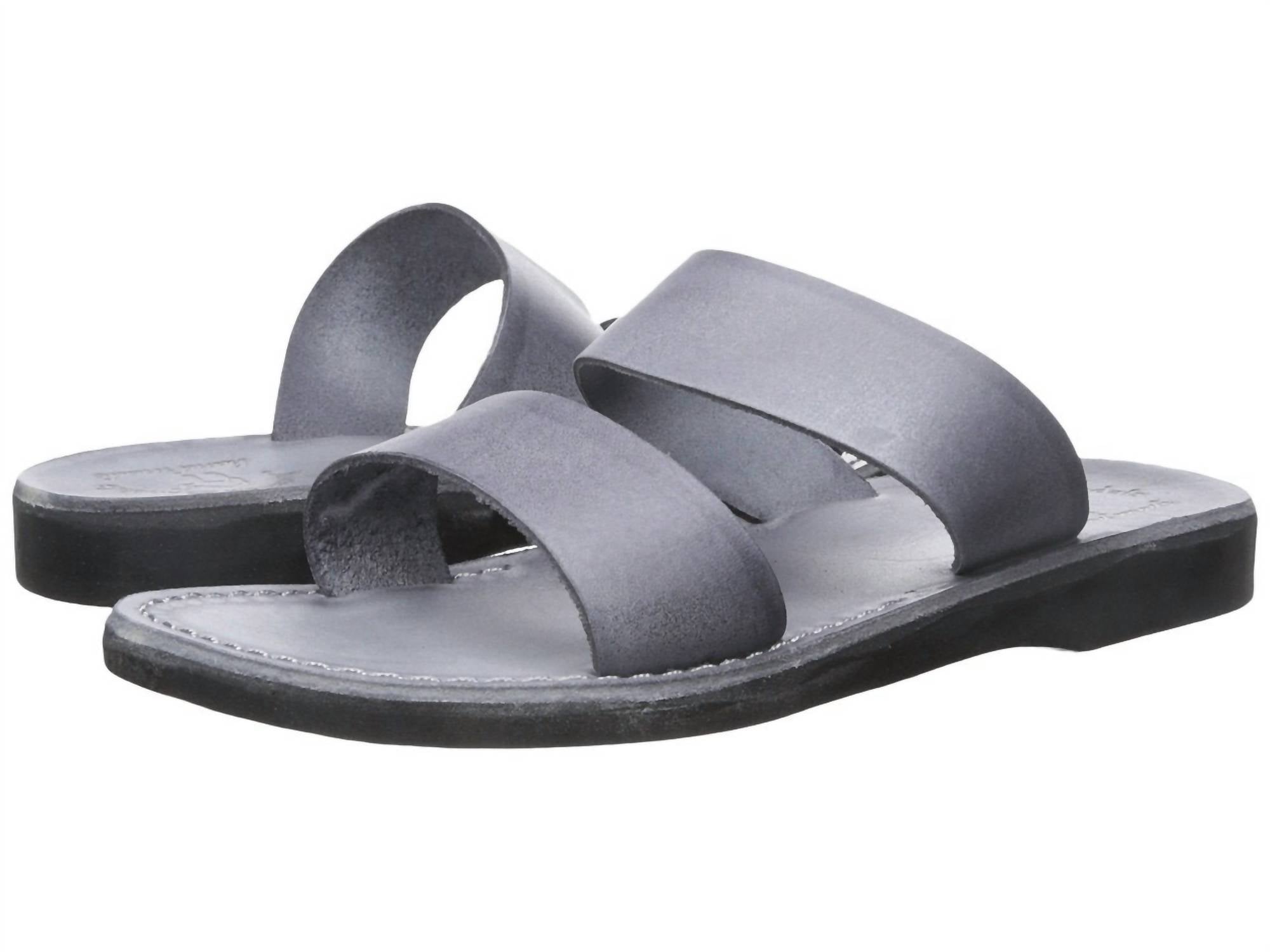 JERUSALEM SANDALS 아비브 고무 슬라이드 그레이
