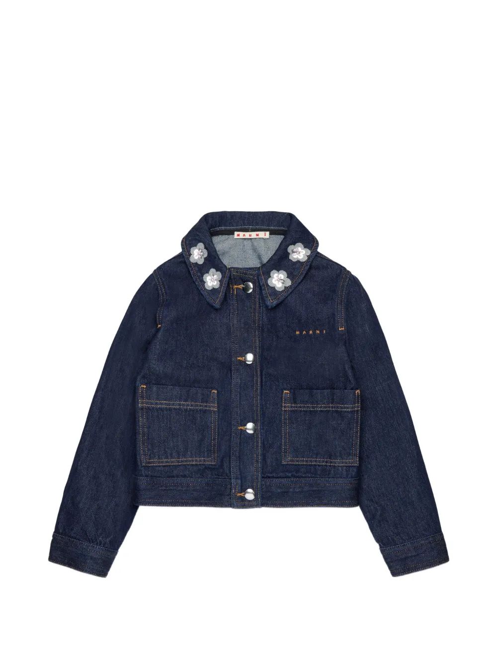 Marni Kids 플로럴 패치 시퀸 자켓