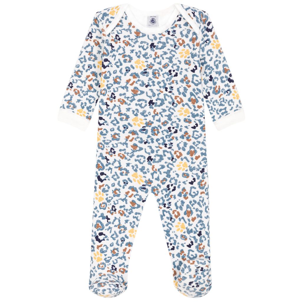 PETIT BATEAU KIDS 호피 무늬 베이비 보디슈트 크림