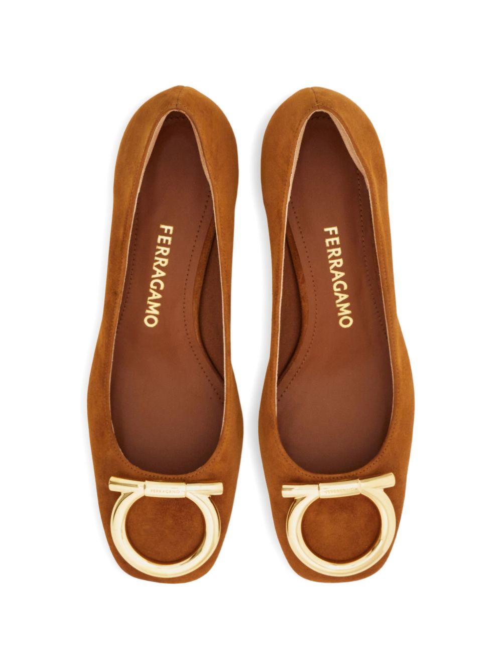 SALVATORE FERRAGAMO 스웨이드 디콜레테