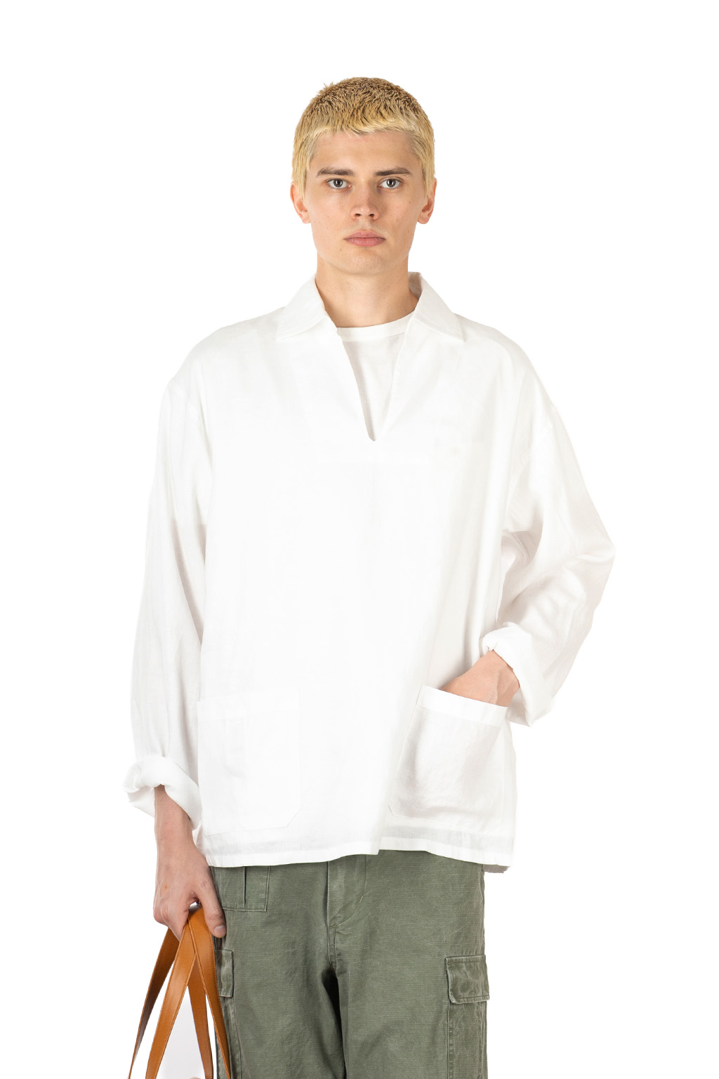Nigel Cabourn 프렌치 풀오버 셔츠 헴프