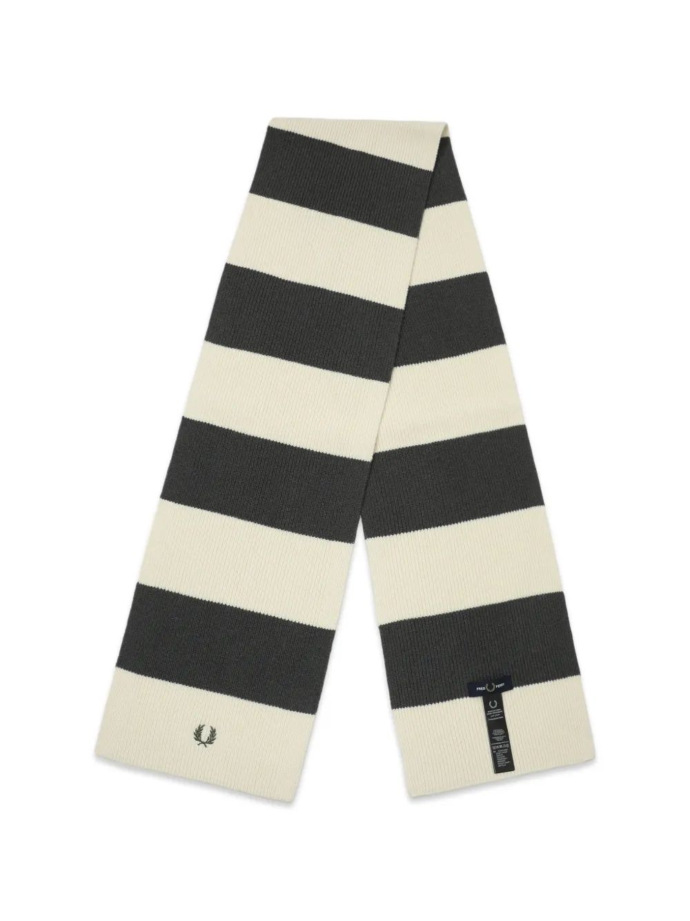 Fred Perry 스트라이프 리브 니트 스카프