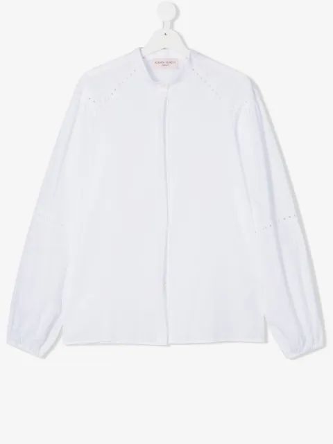 Alberta Ferretti Kids 틴 레이스 디테일 블라우스