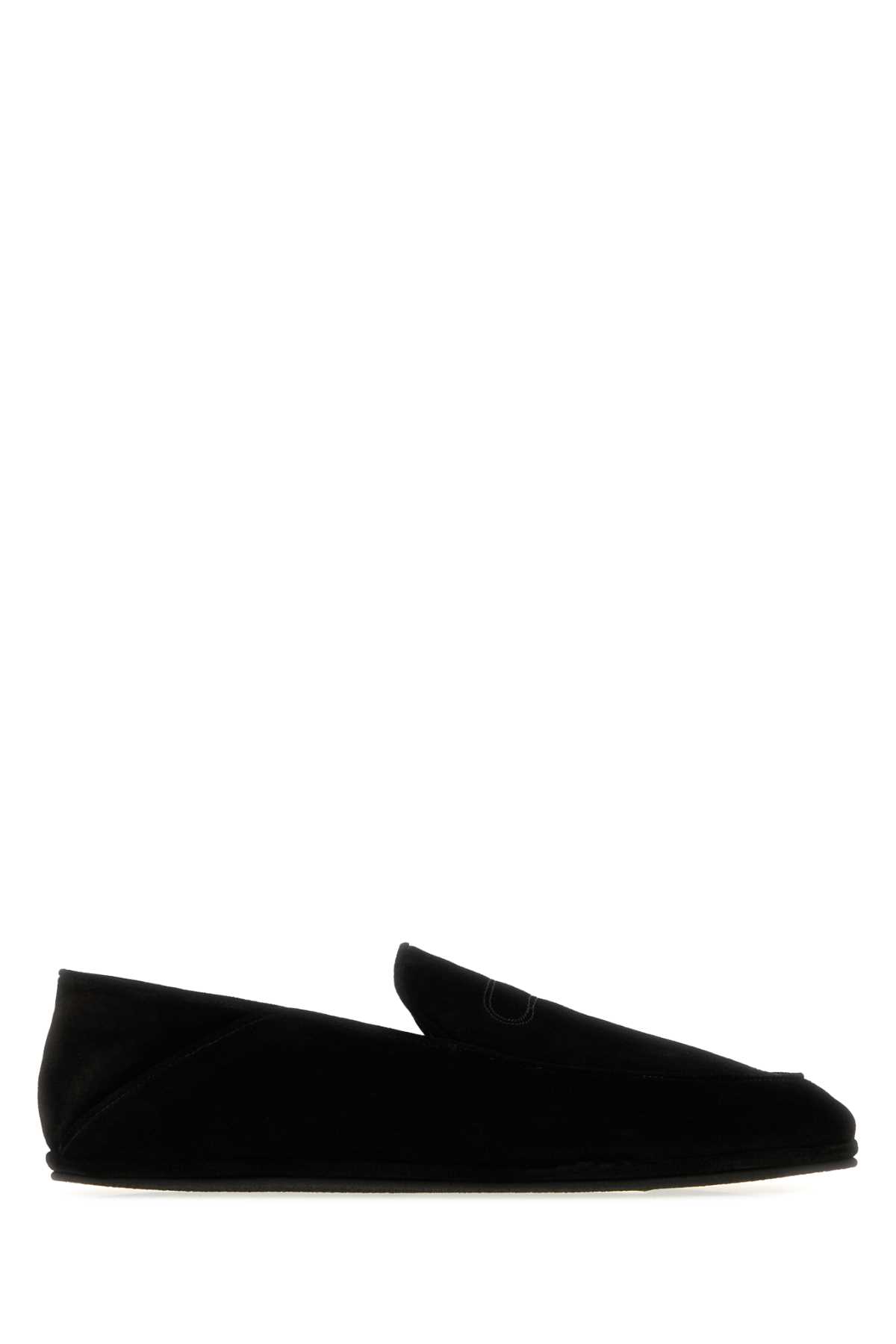 JOHN LOBB 블랙 스웨이드 킹스턴 II 로퍼