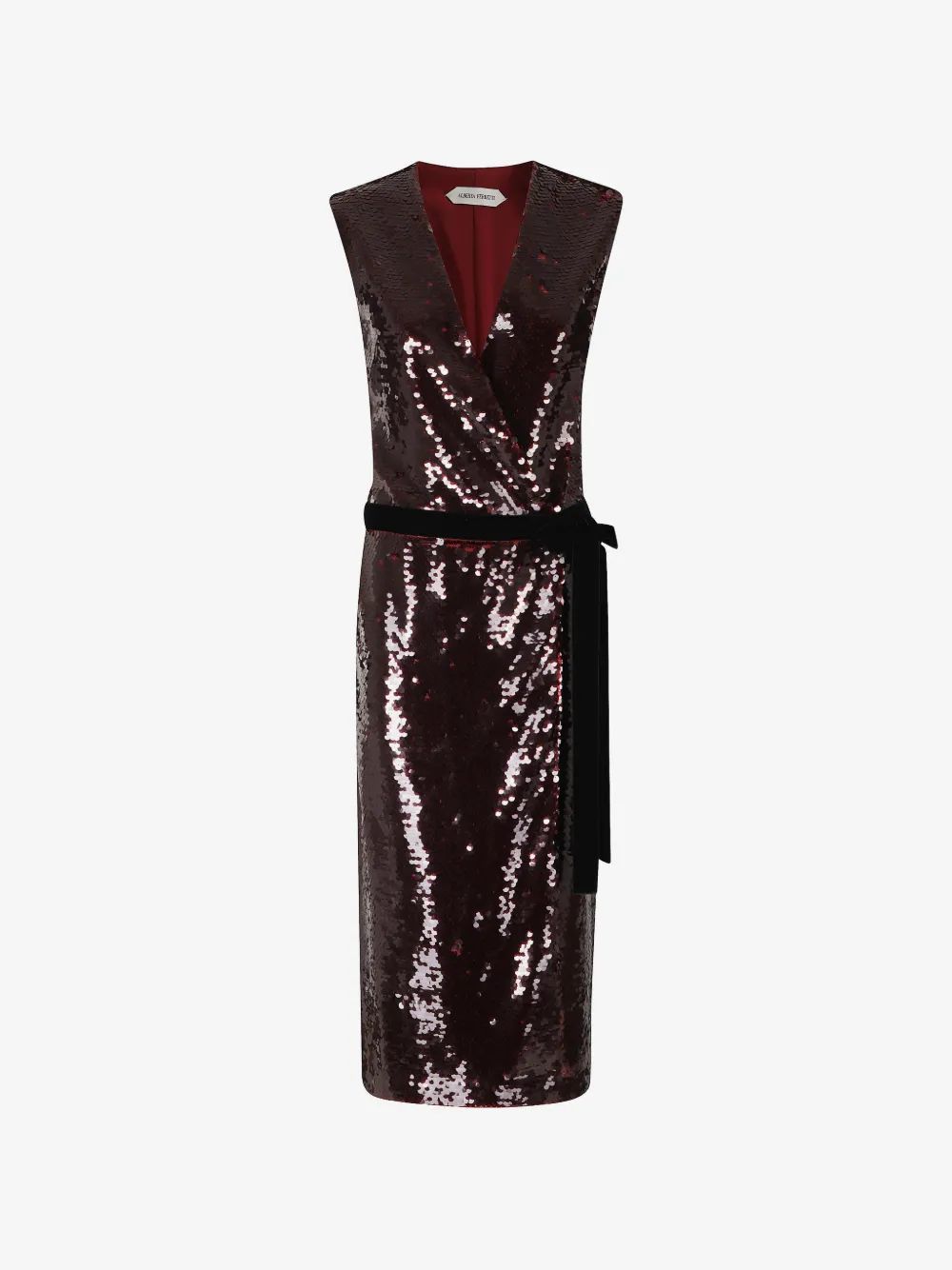 ALBERTA FERRETTI 스팽글 장식 벨트 미디 드레스