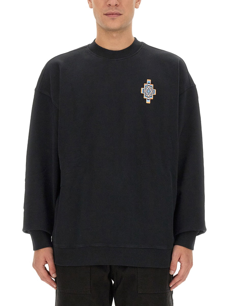 Marcelo Burlon Kids 옵티컬 크로스 코튼 맨투맨