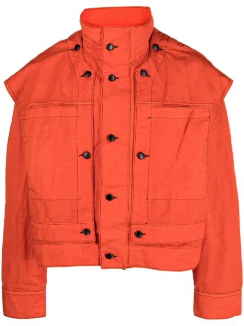 ECKHAUS LATTA 모바일 하이 넥 오버사이즈 재킷