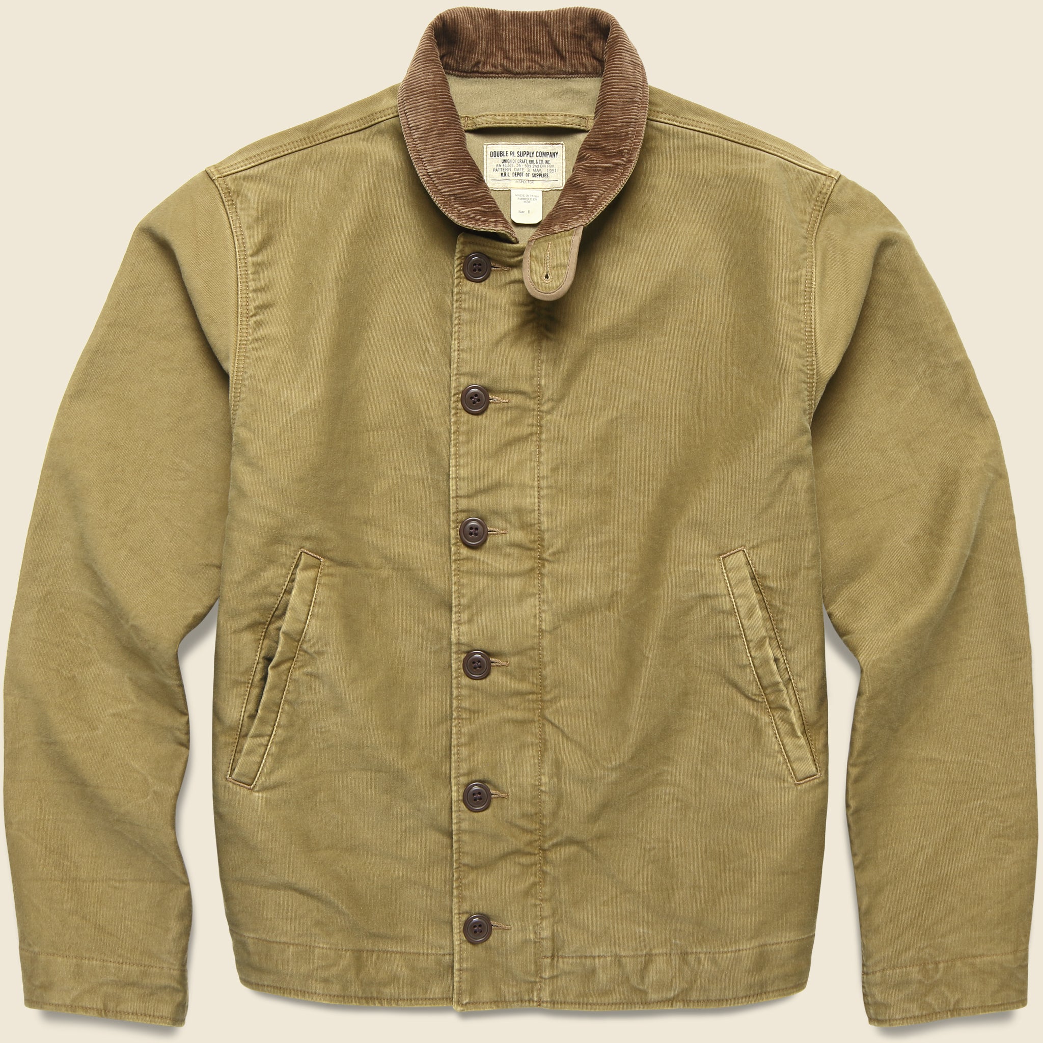 RRL 코듀로이 칼라 덱 자켓