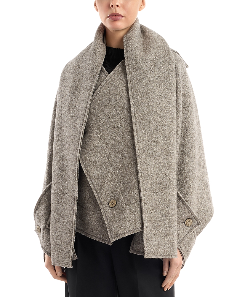 ISSEY MIYAKE 울 블렌드 그라나이트 코트