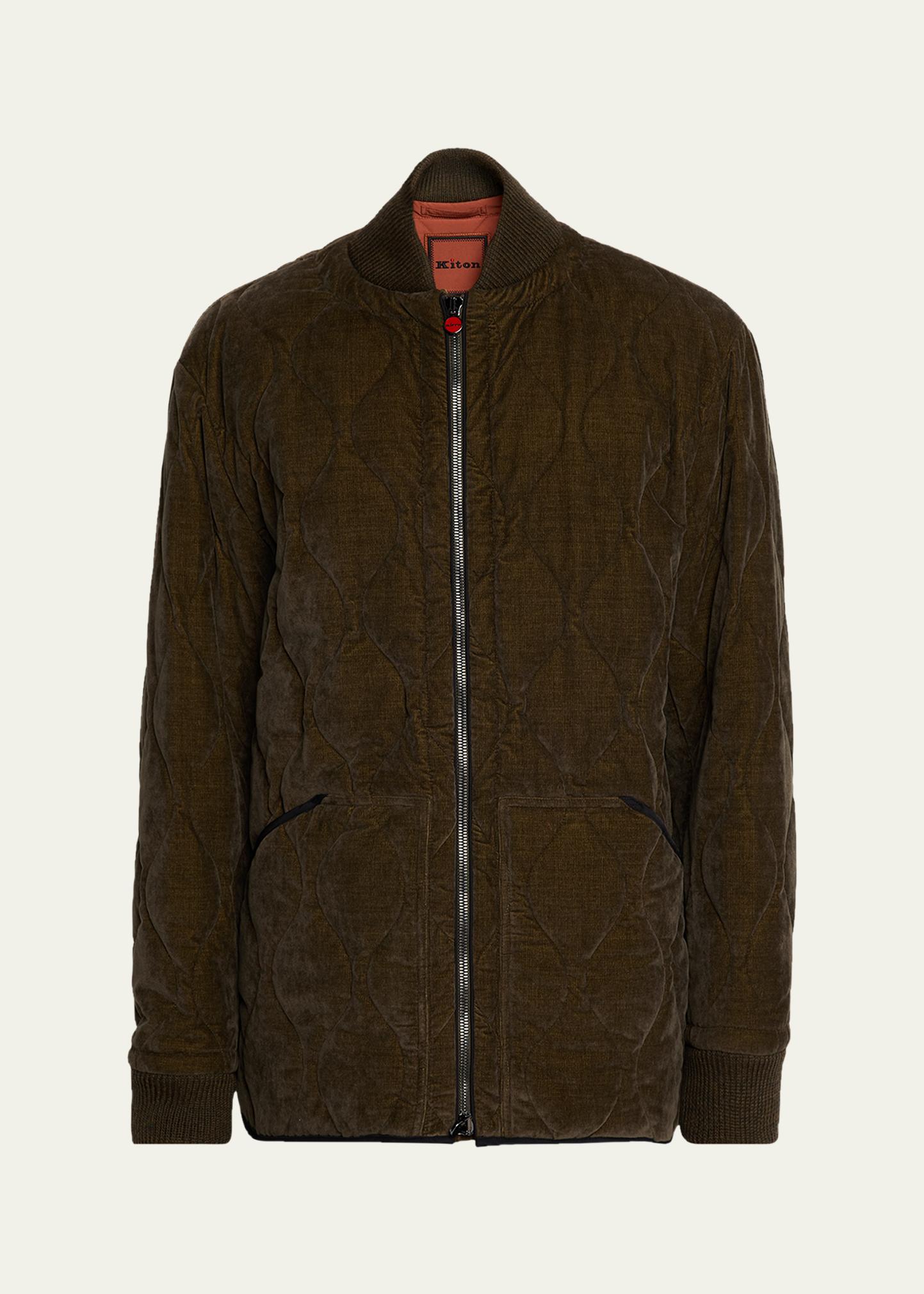 KITON 남성 퀼팅 봄버 자켓