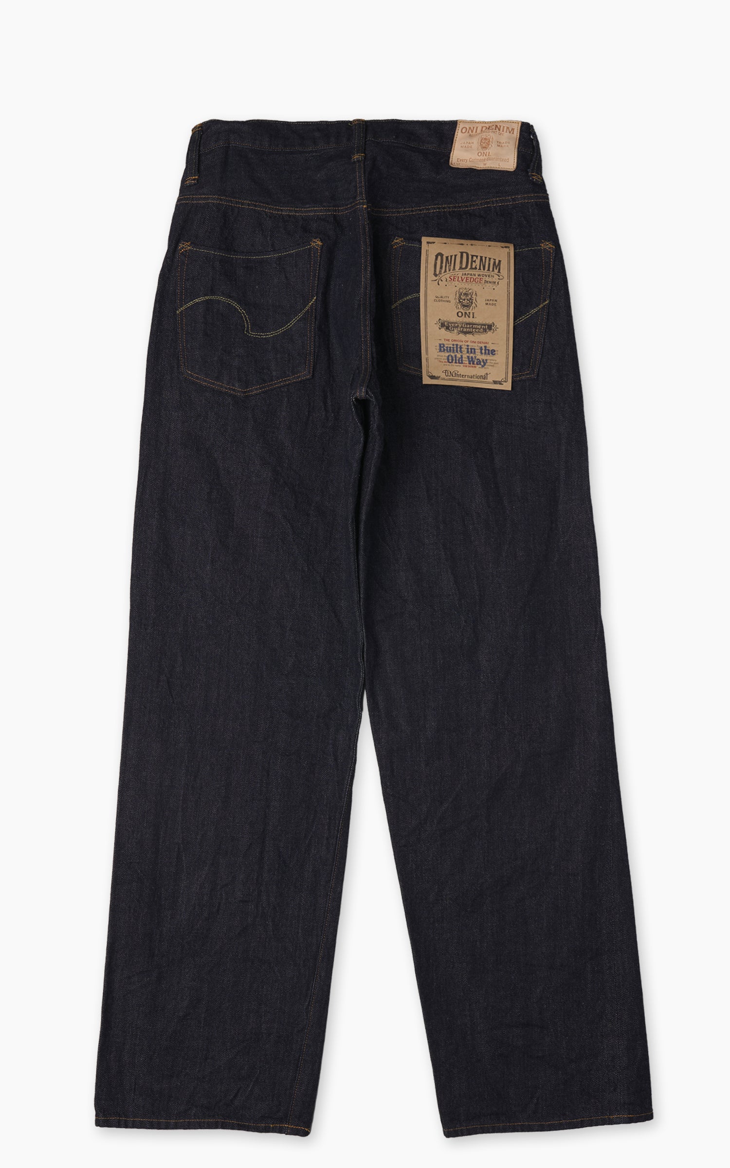 ONI DENIM 900HM-60XX 핸드메이드 와이드 스트레이트 데님 인디고 12oz