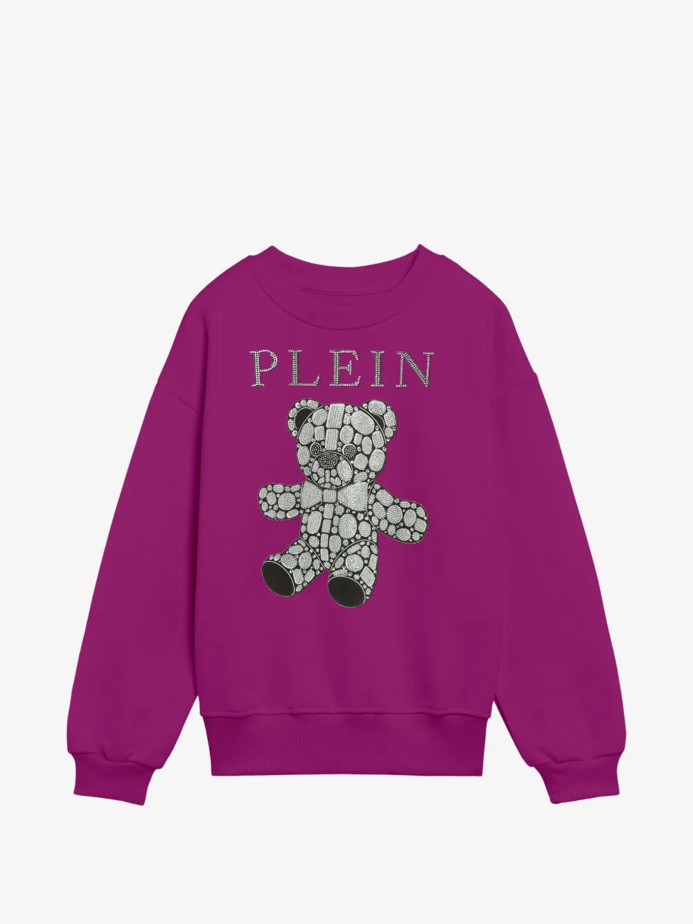 Philipp Plein Kids 크리스탈 장식 테디베어 맨투맨