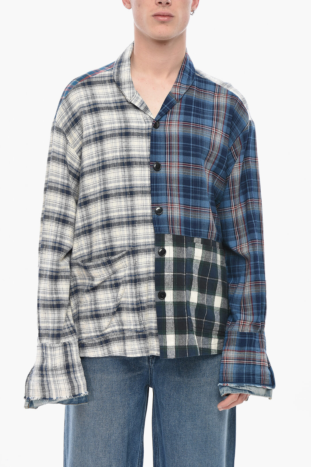 GREG LAUREN 멀티컬러 셔츠 숄 칼라