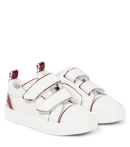 Christian Louboutin Kids 퍼니토 스크래치 레더 스니커즈