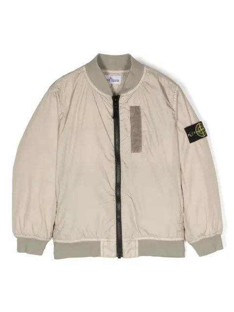 Stone Island Junior 컴파스 패치 패딩 봄버 자켓