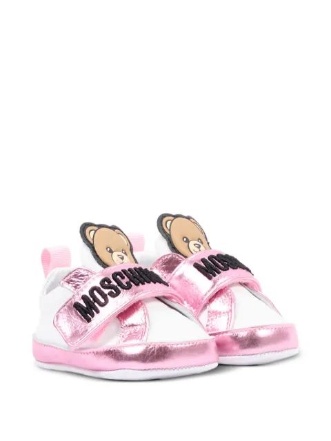 Moschino Kids 로고 터치 스트랩 스니커즈
