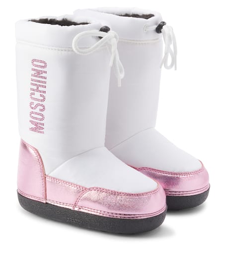 Moschino Kids 로고 포 레더 스노우 부츠