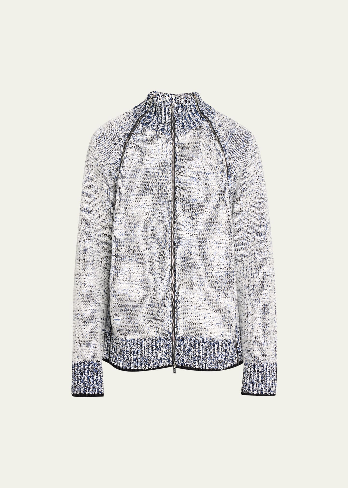 3.1 PHILLIP LIM 남성 멜란지 풀집업 가디건 스웨터