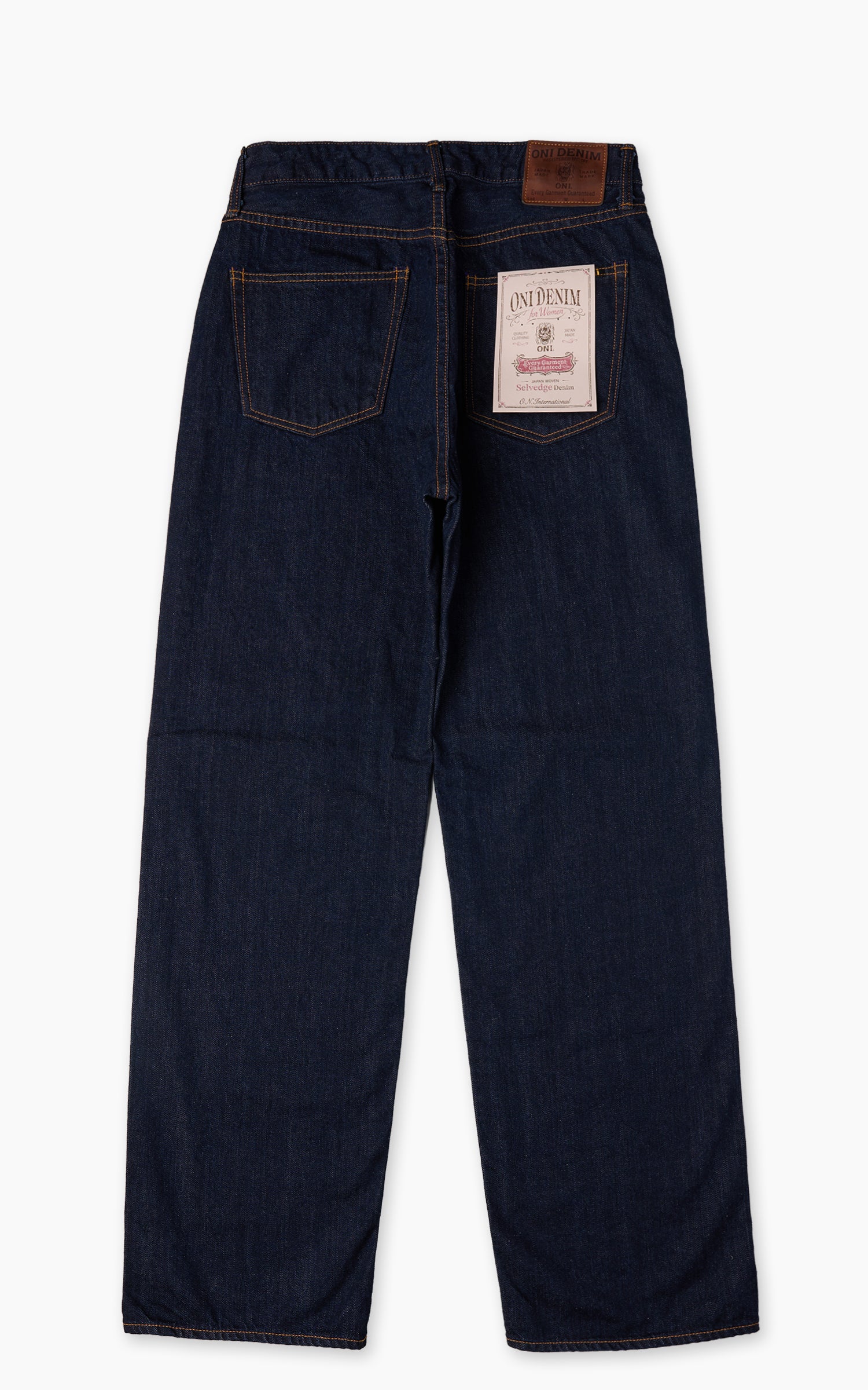 ONI DENIM L720-12Z 여성 와이드 스트레이트 셀비지 데님 12oz