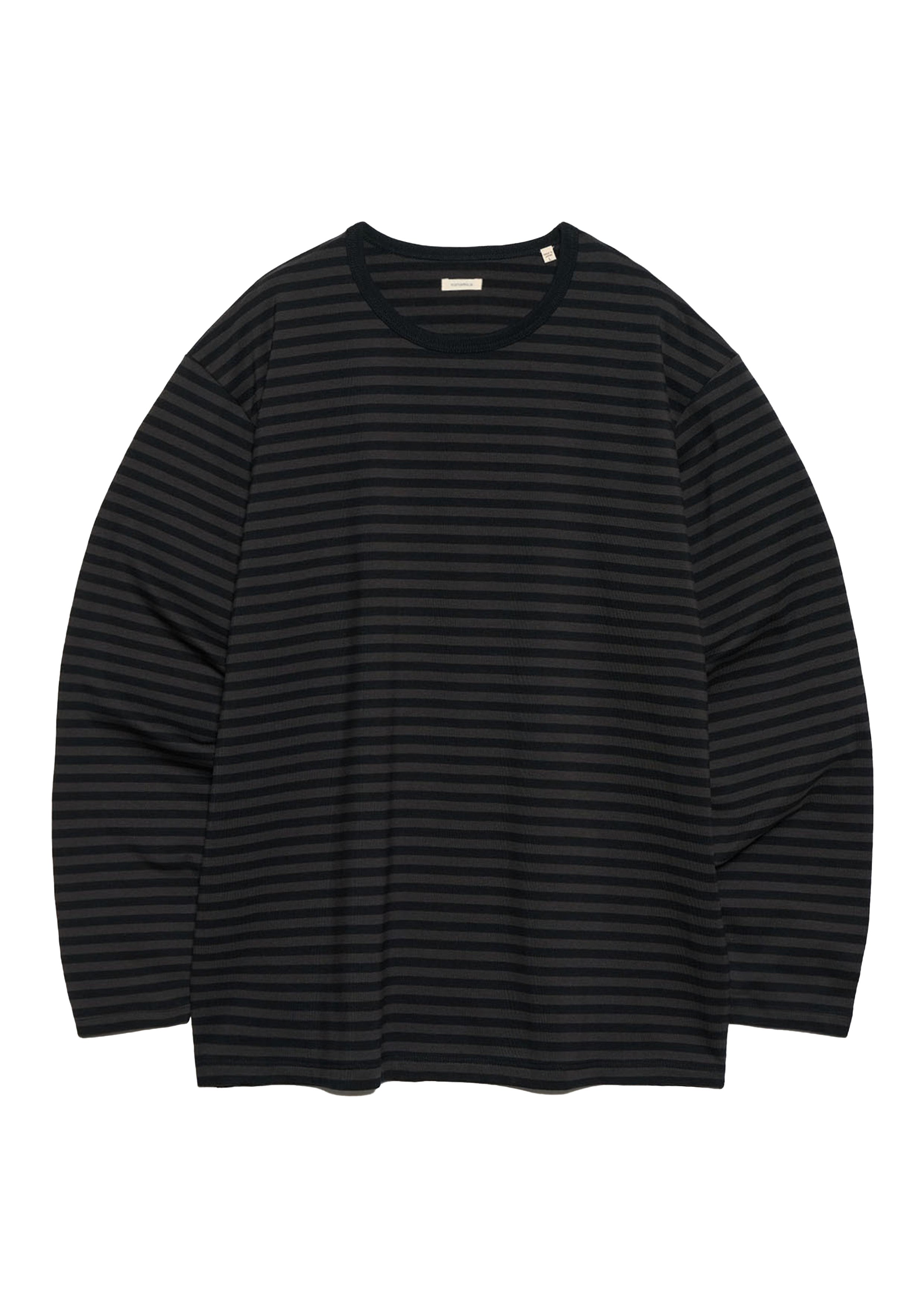 Nanamica 쿨맥스 스트라이프 저지 L/S 티
