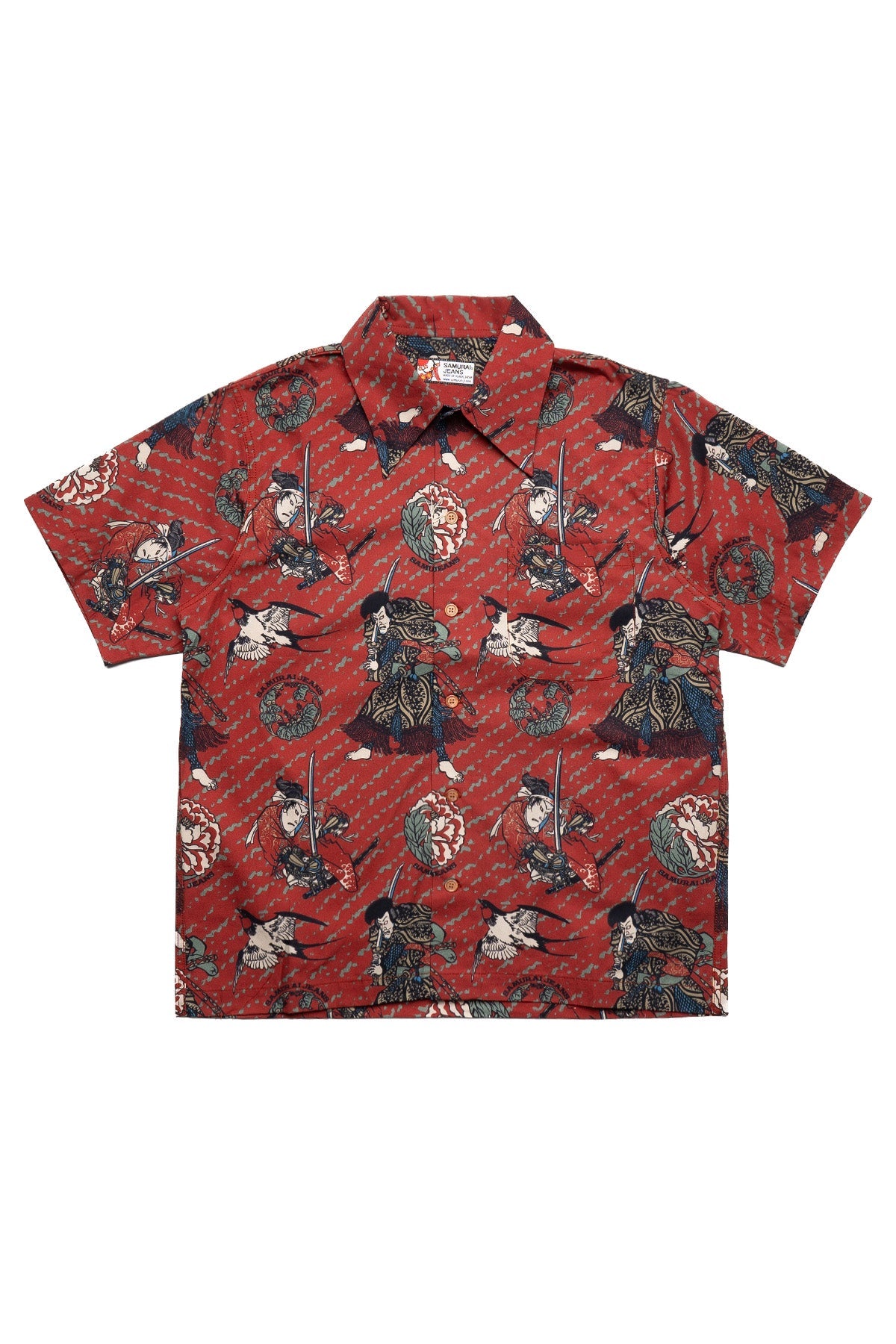SAMURAI JEANS 사무라이 패턴 하와이안 셔츠