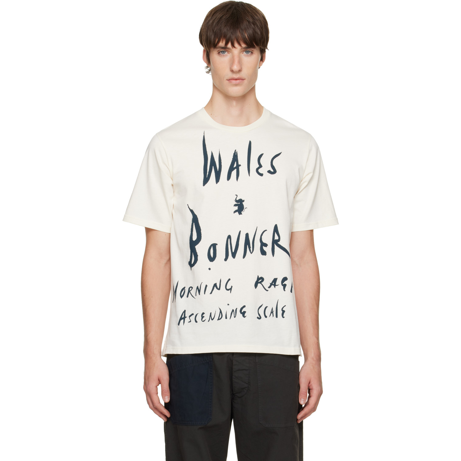 WALES BONNER 오프 화이트 라가 티셔츠