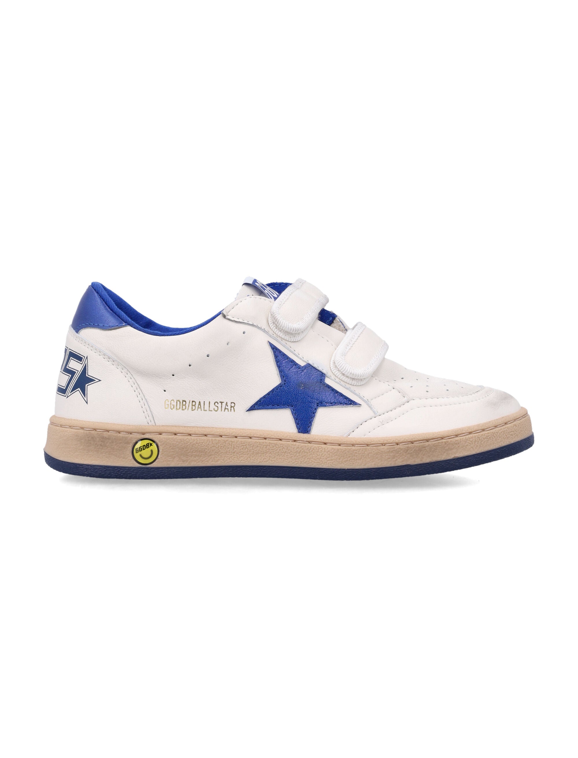 Golden Goose Kids 아동 후크 앤 루프 스트랩 로우탑 스니커즈