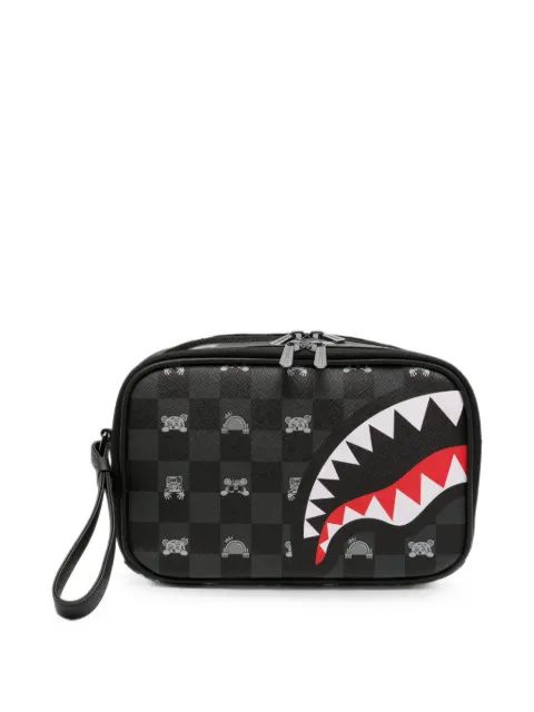 Sprayground Kids 샤크 마우스 체크 패턴 세면백