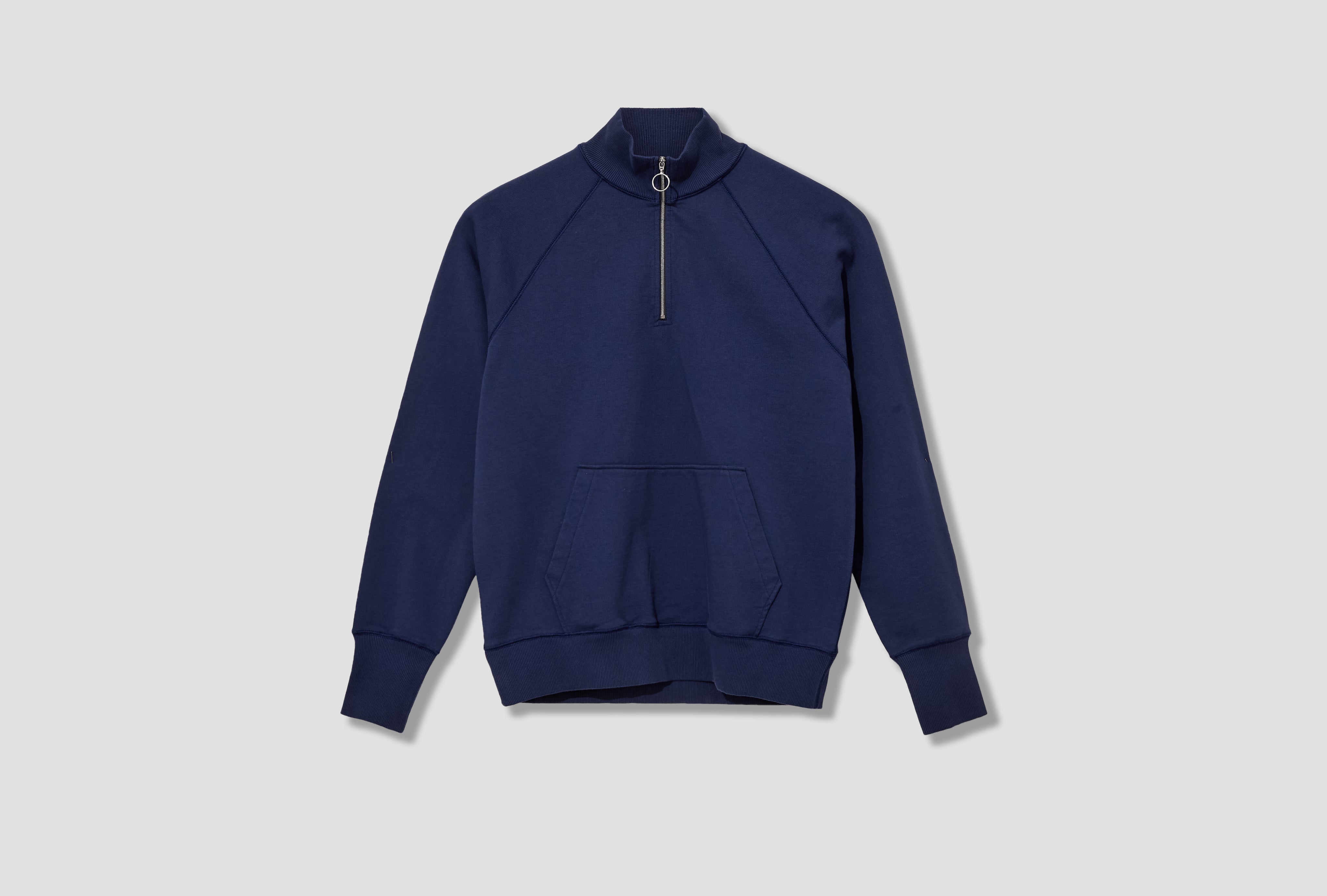 DRAKE'S LS 코튼 쿼터 집 스웨트셔츠 DR2A5M 24197-04