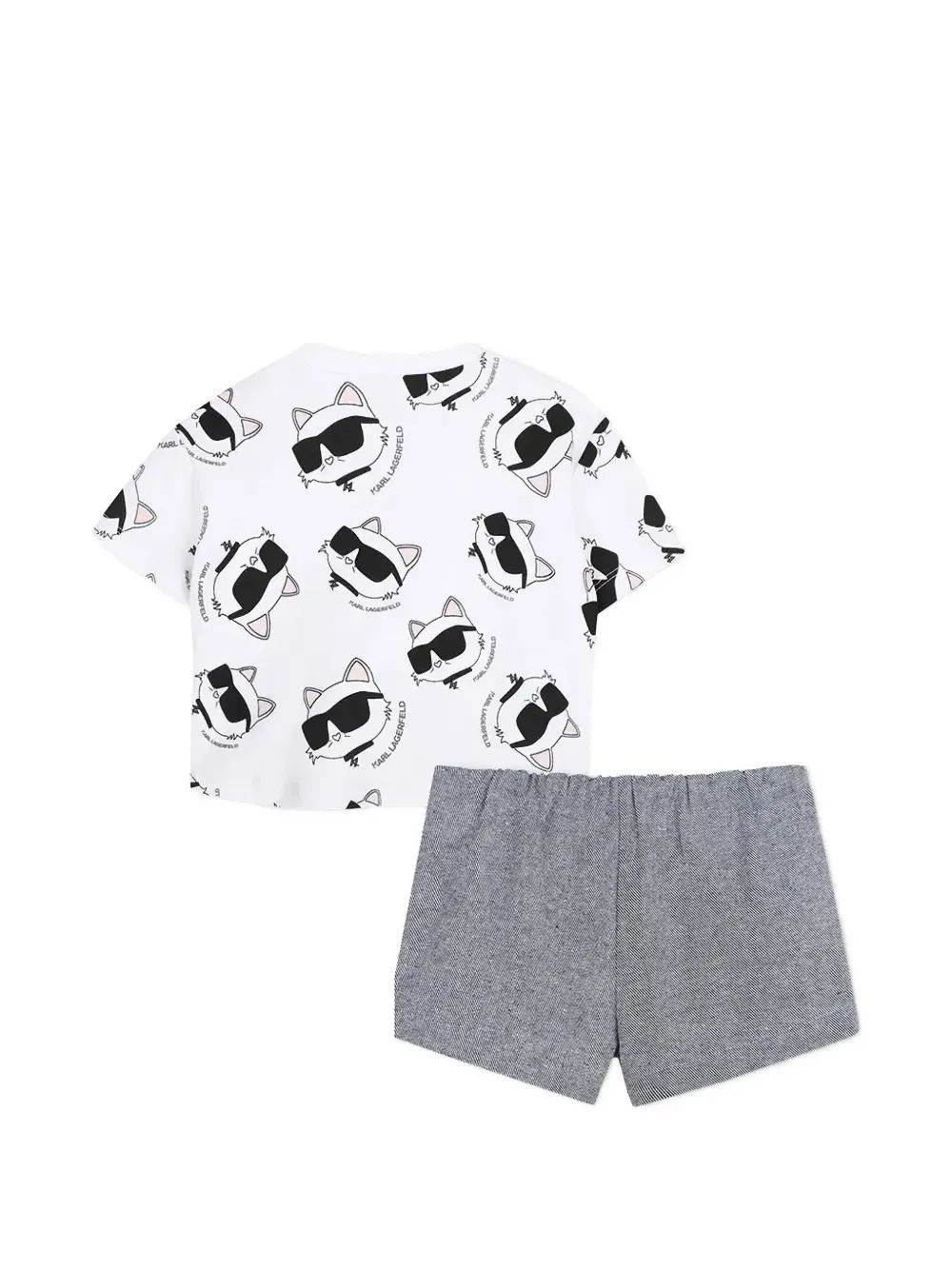 Karl Lagerfeld Kids 슈펫 프린트 반바지 세트