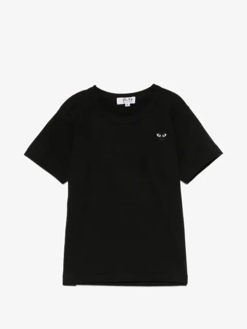 Comme Des Garçons Play Kids 하트 로고 패치 티셔츠